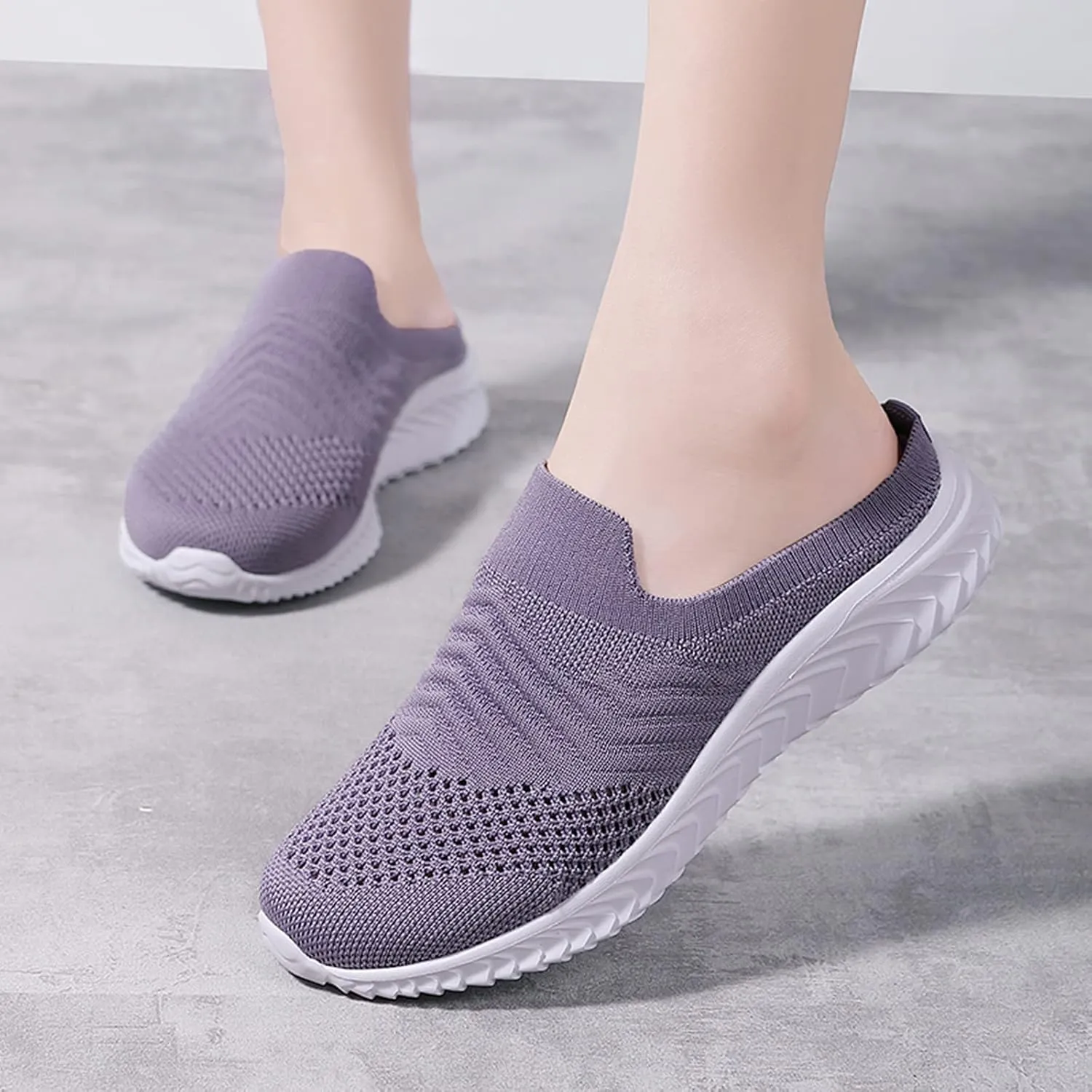 Woman Tennis Shoes Platform Slip On Sport Shoes Lightweight Breathable Mesh Sneakers Comfort Casual Walking Shoes
