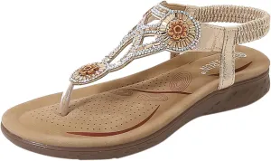 Women Sandals Elastic Ankle Strap Casual Beach Slip On Shoes Orthopedic Flip Flops Women Shower Flip Flops Women