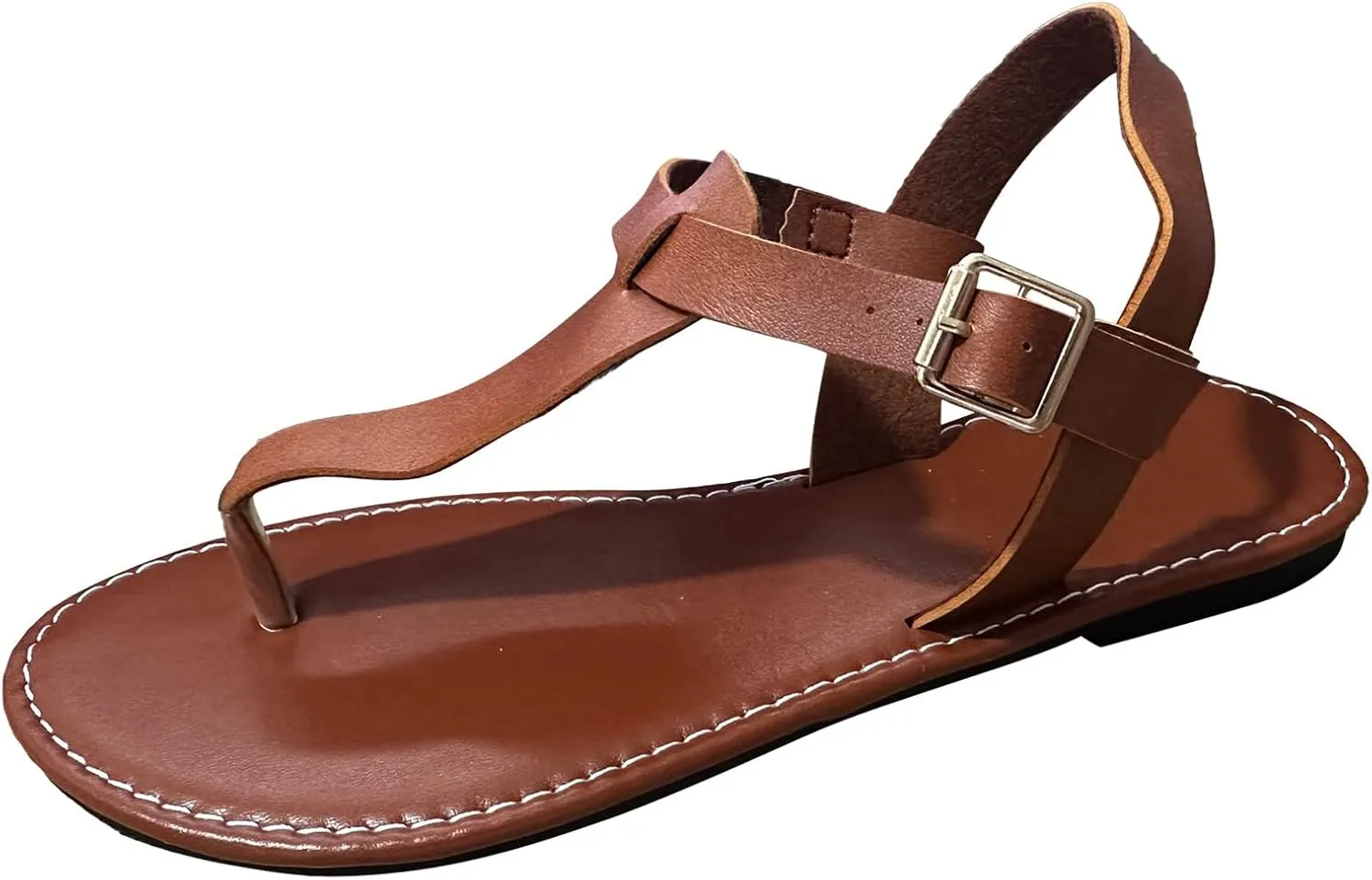 Women Summer Buckle Strap Casual Open Toe Flat Soft Bottom Breathable Shoes Sandals Women Fashion Sandals