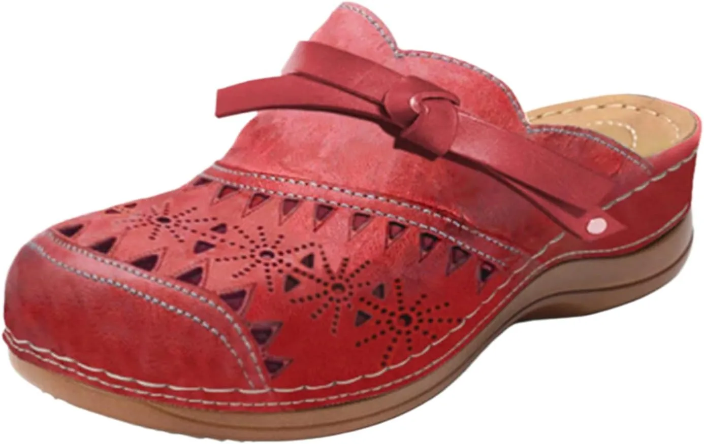 Womens Clogs and Mules Wide Width Closed Toe Sandals Non Slip Slippers Outdoor Comfortable Walking Shoes Casual Slippers Hollow Out Beach Slipper Lightweight Breathable