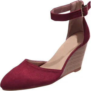 Womens Closed Toe Sandals Women Summer 2025 Casual Ankle Pumps Strap Espadrilles High Heels Wedges Wedding Party Platform Wedge Heel Comfortable Cork Dress Shoes Beach with Adjustable Buckle