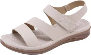 Womens Comfort Outdoor Sport Walking Sandals Summer Lightweight Athletic Hiking Shoes Casual Comfortable Arch Support Beach Sports Sandal Open Toe Elastic Ankle Strap Flat Wedge Platform