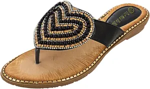 Women's Orthopedic Sandals Sequins Clip Toe Wedge Beach Sandals Leisure Open Toe Flip Flops Anti-Slip Flats