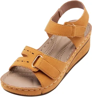 Womens Sandals Comfortable Dressy Strappy Sandals Open Toe Wedge Platform Sandals Orthopedic Sandals Arch Support