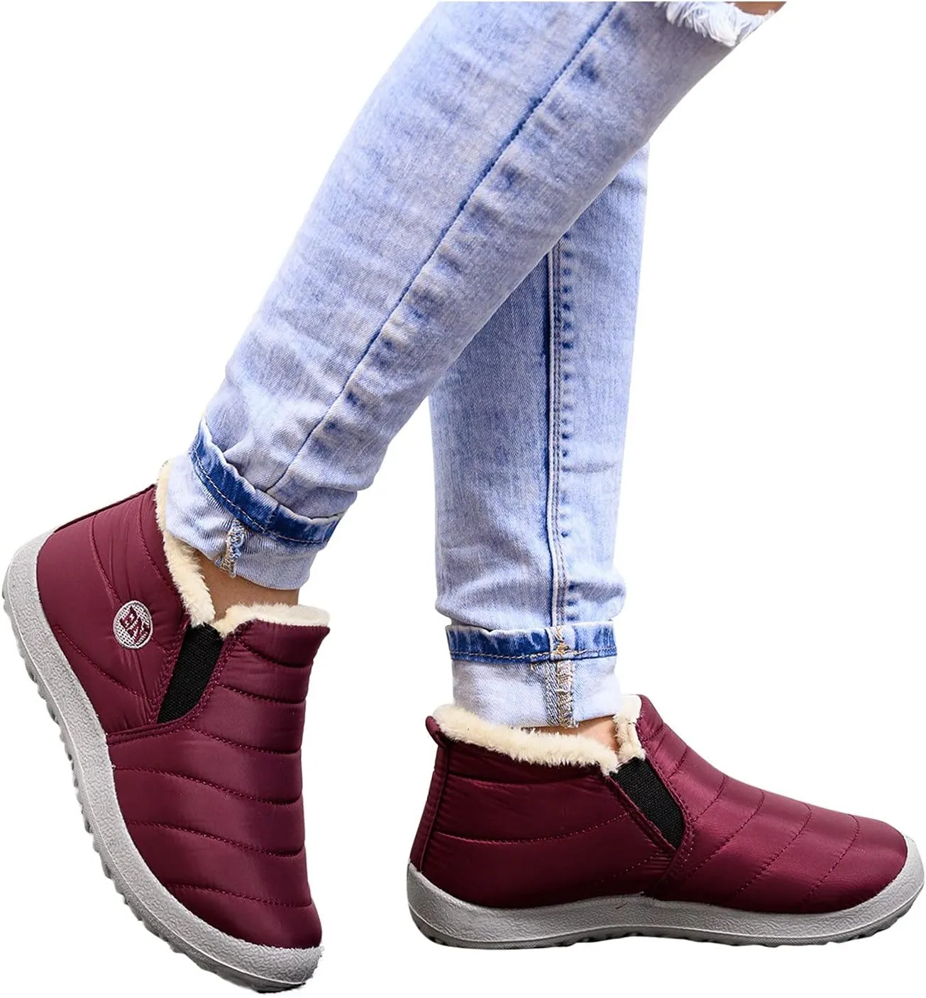 Womens Snow Boots Waterproof Wide Winter Long Boots for Women Waterproof Snow Insulated Women Winter Boots Non Slip Woman Waterproof Snow Boots Botas Para Motocicleta Mujer