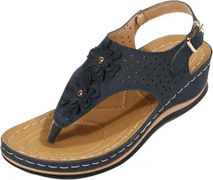Womens with Arch Support Walking Sandals Orthopedic Recovery Slides Comfortable Adjustable Straps Thick Cushion Summer Beach Casual Outdoor Footwear