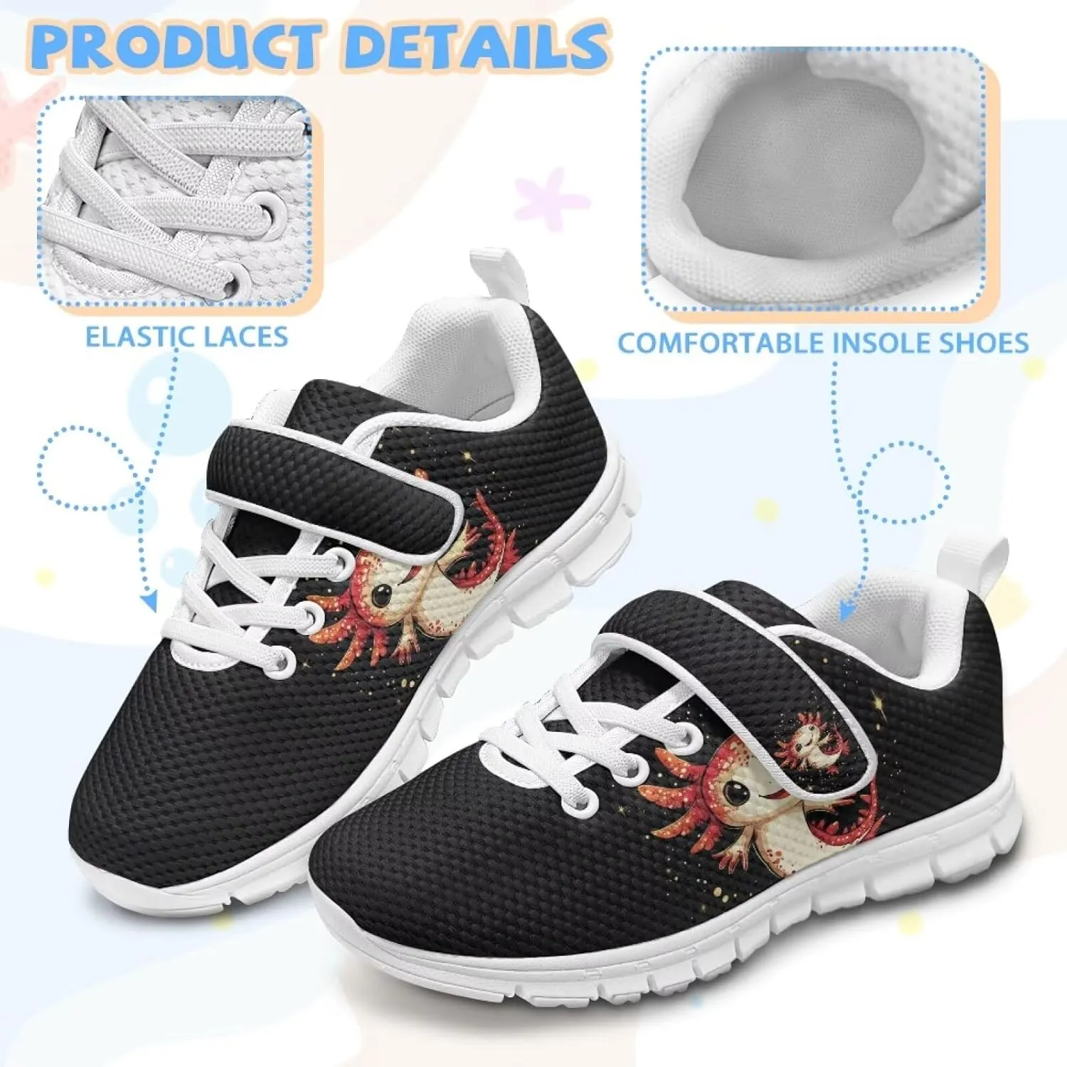 YEXIATODO Slip On Shoes Girls Boys Wide Shoes Kids Shoes No Tie Shoelaces Running Sneakers Slip on Tennis Shoes 11-2.5